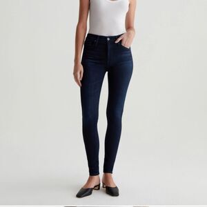 AG ‘The Farrah’ High-Rise Skinny Ankle Suede Pant - Brooks Wash
